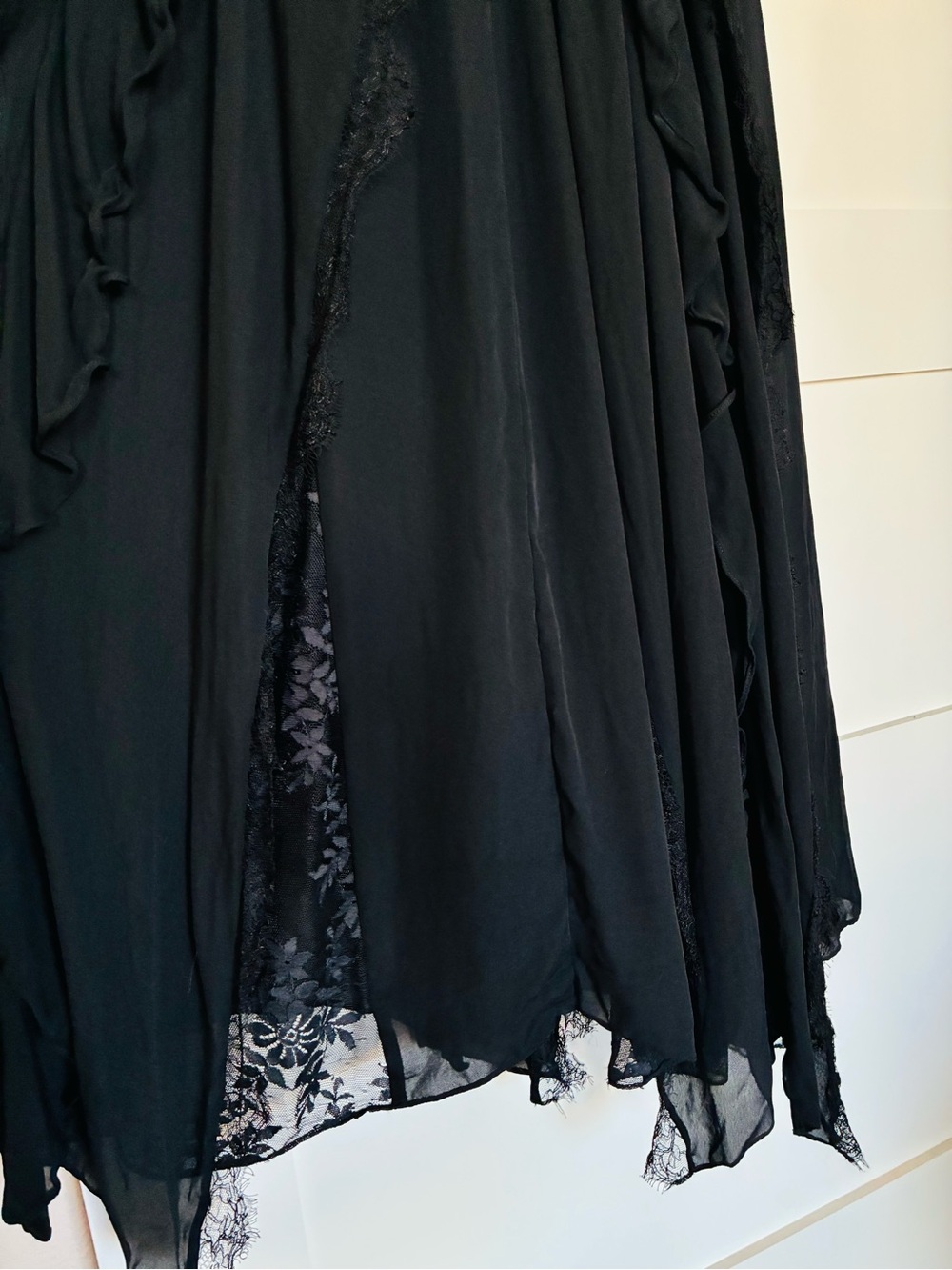 Haute Hippie S Black Lace Maxi Slip Dress - Picture 7 of 8